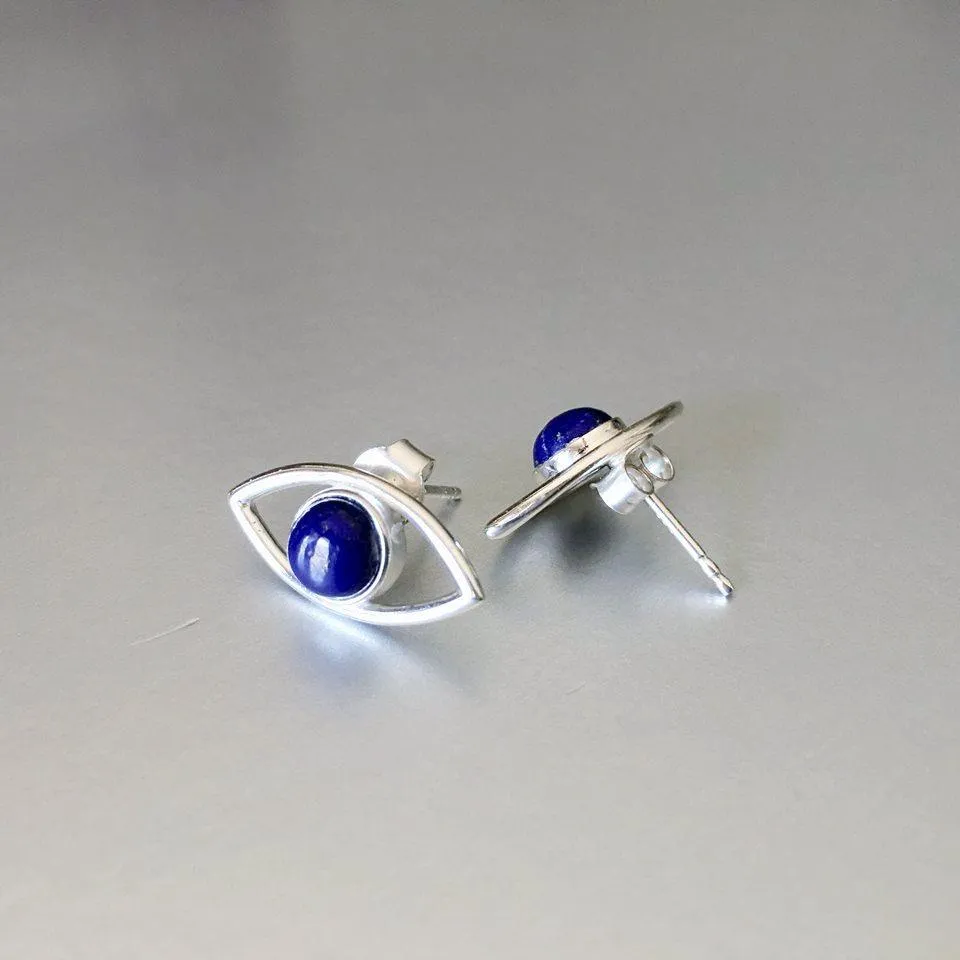 Nazar Studs With Lapis Lazuli