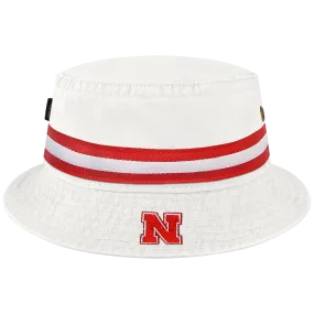 Nebraska Cornhuskers White Relaxed Twill Bucket Hat