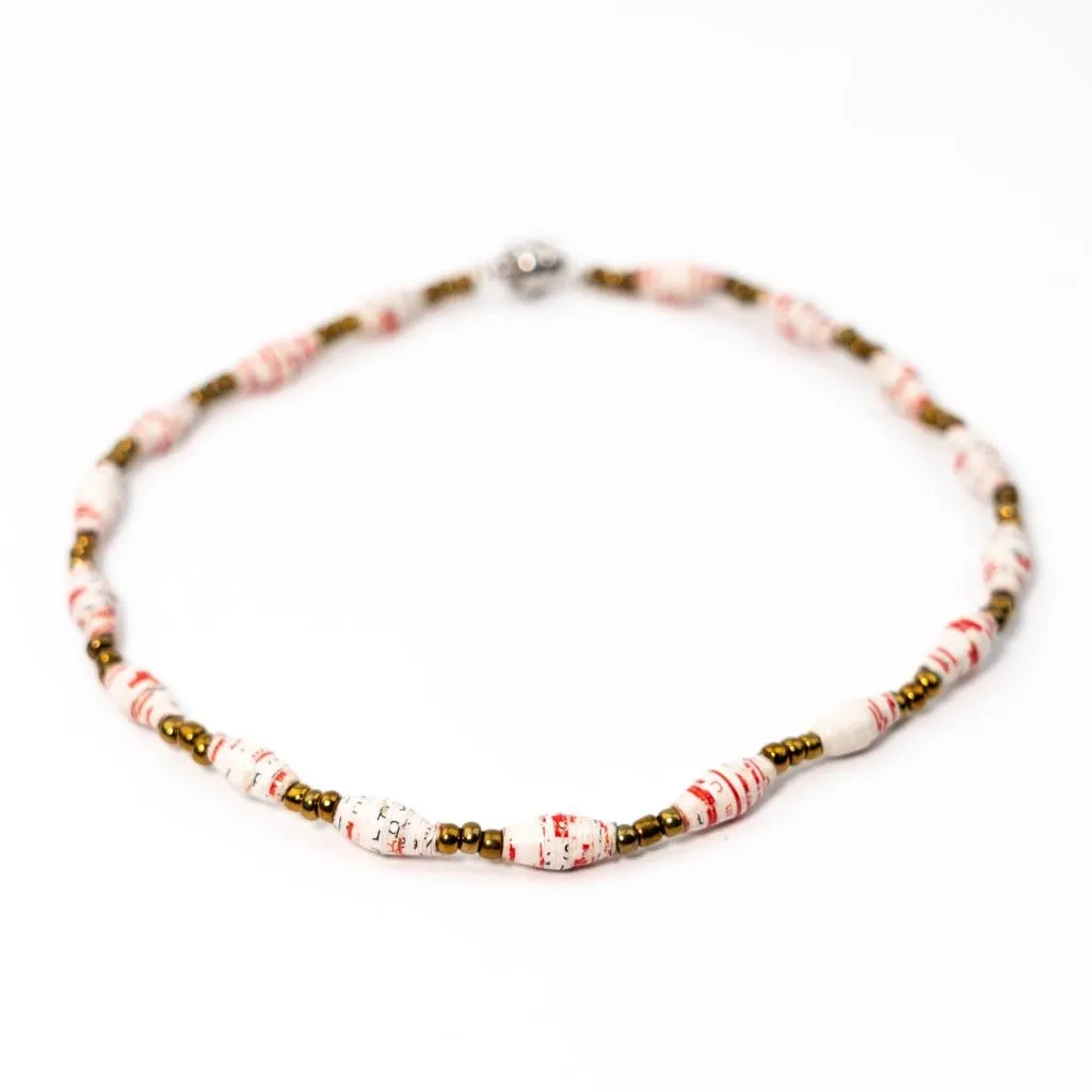 Necklace -  Strawberry Swirl Choker