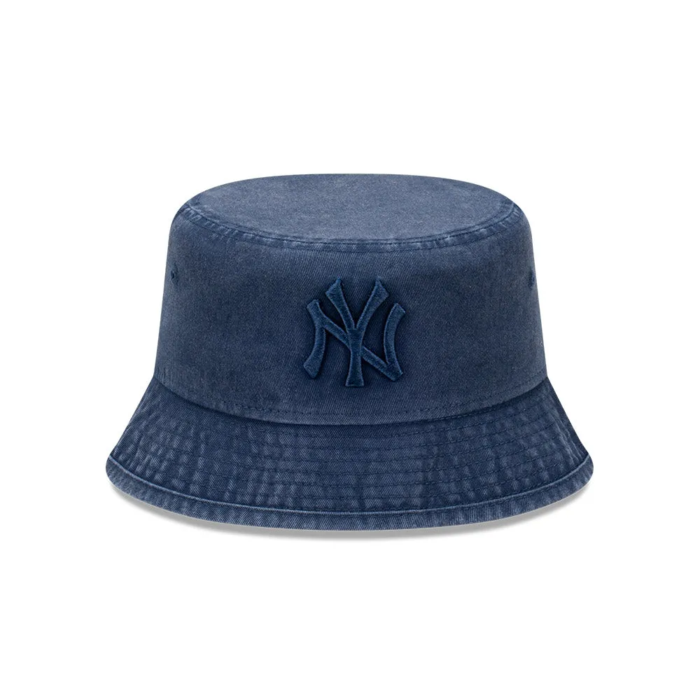 New Era Bucket MLB Snow Wash New York Yankees