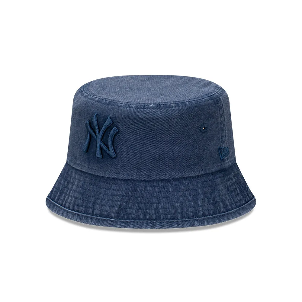 New Era Bucket MLB Snow Wash New York Yankees