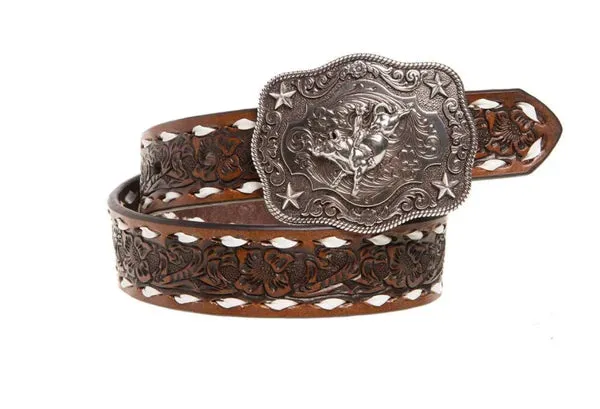 Nocona Belt Co. Boys' Floral Embossed Western Belt