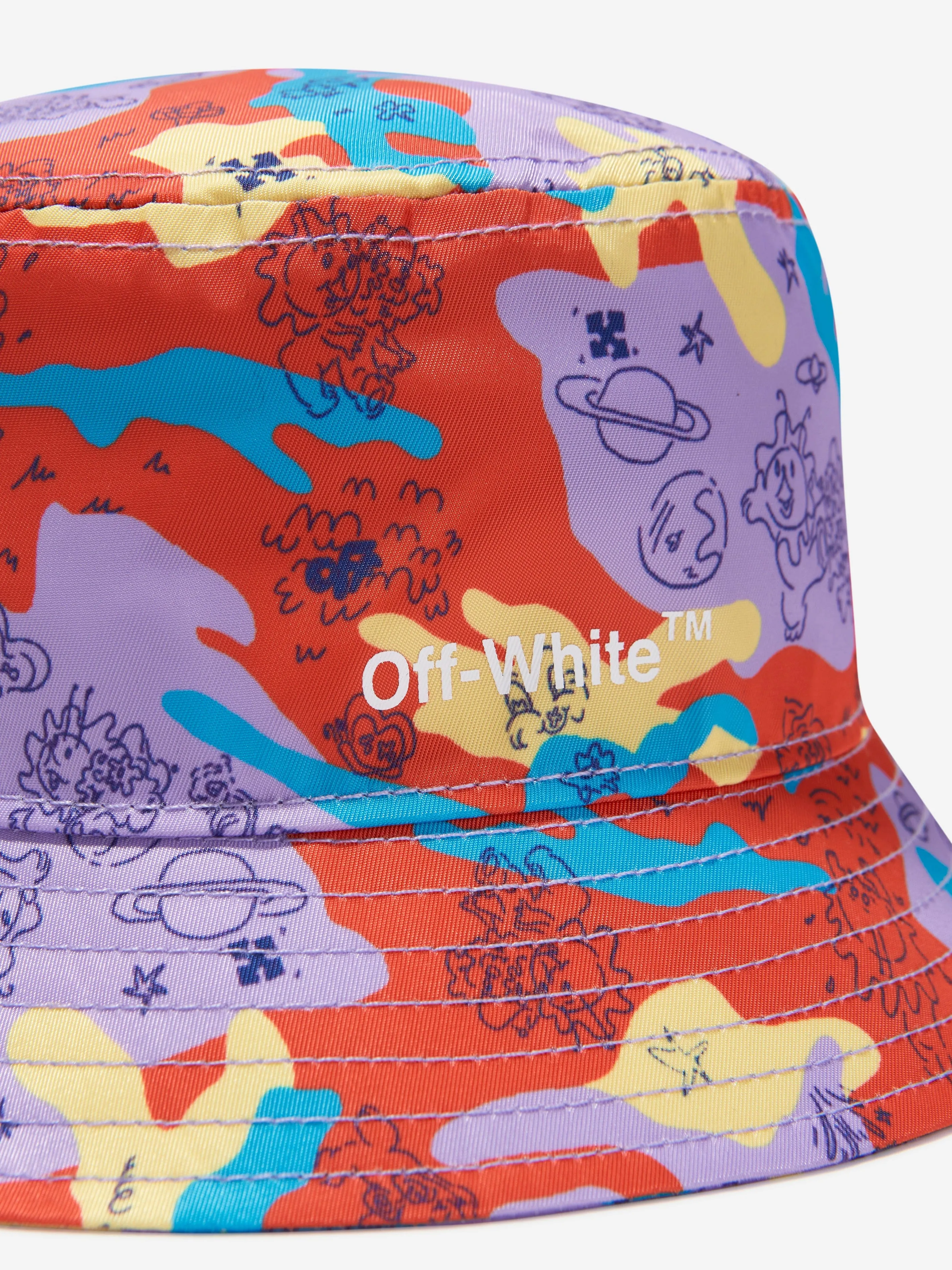 Off-White Boys Puzzleflage Bucket Hat in Multicolour