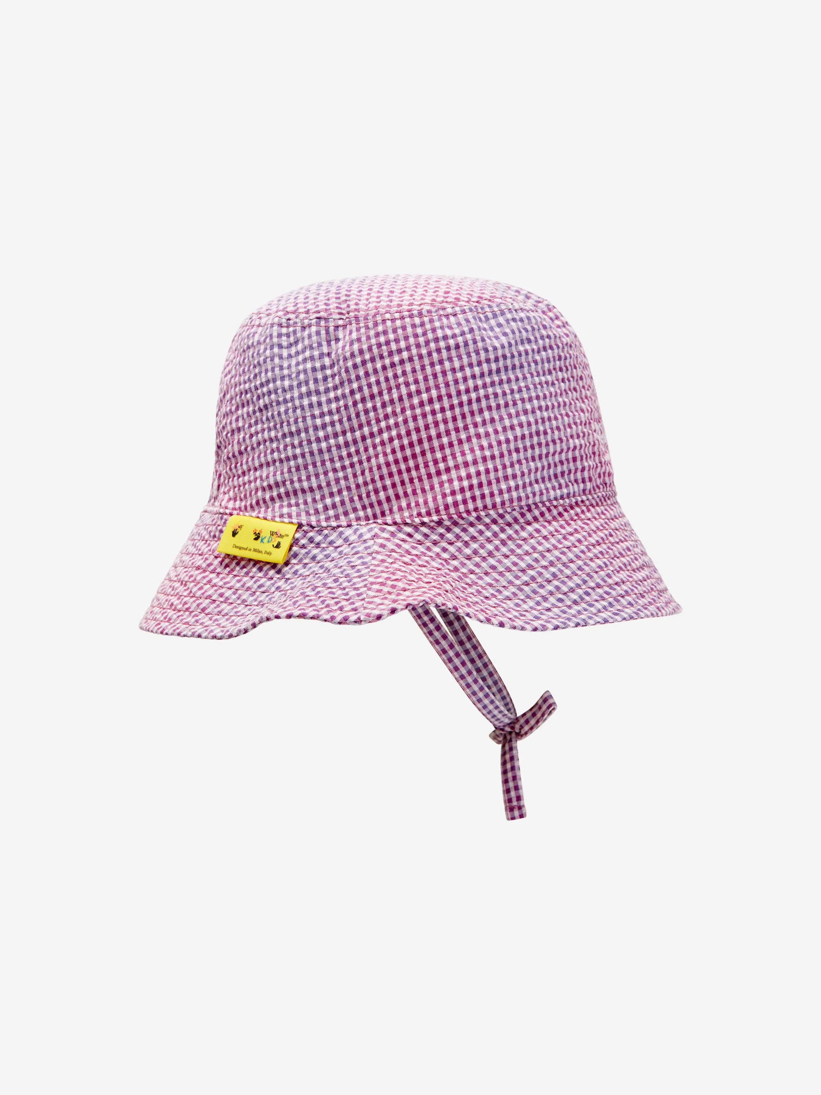 Off-White Girls Helvetica Seer Bucket Hat in Lilac