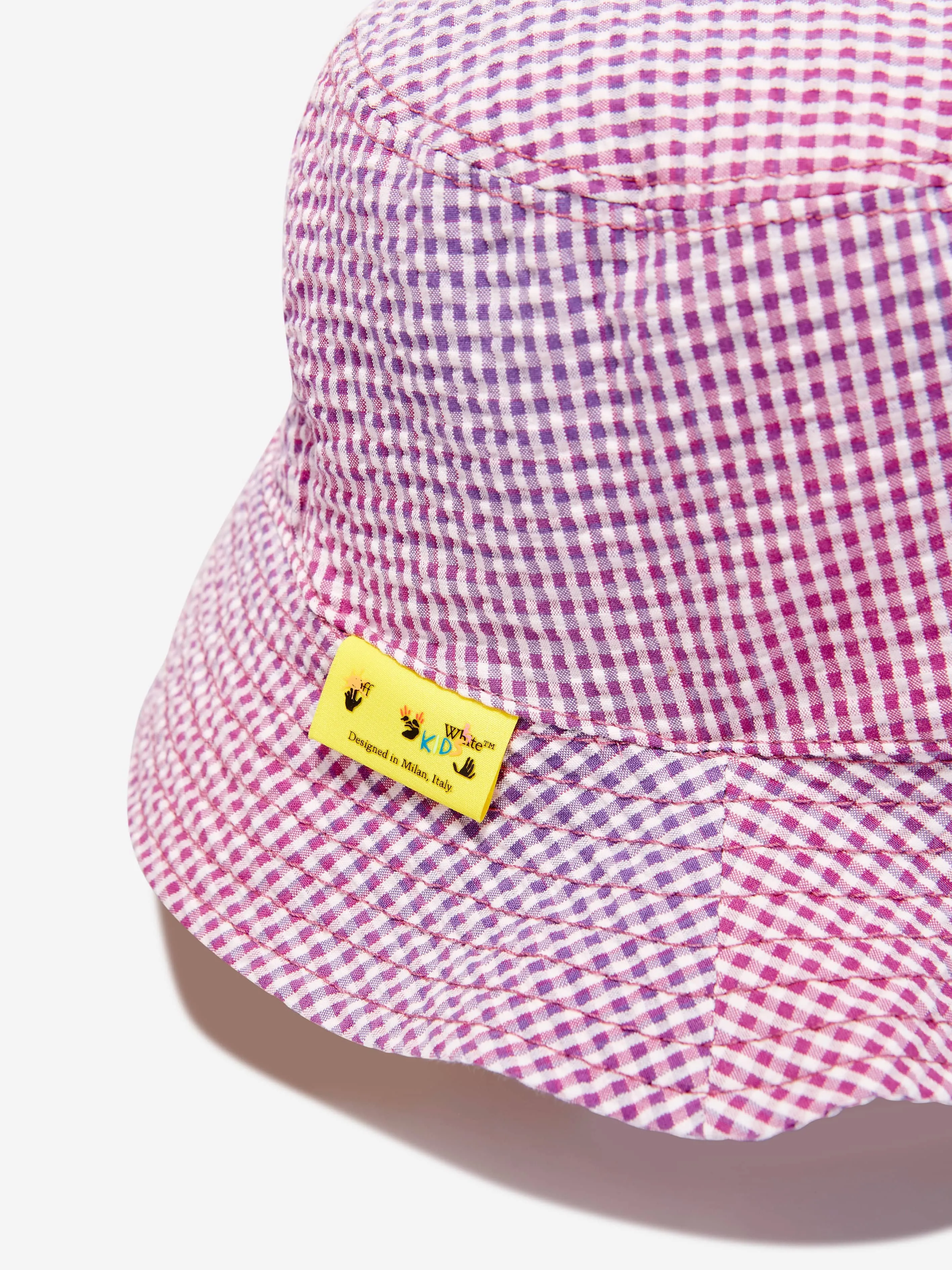 Off-White Girls Helvetica Seer Bucket Hat in Lilac