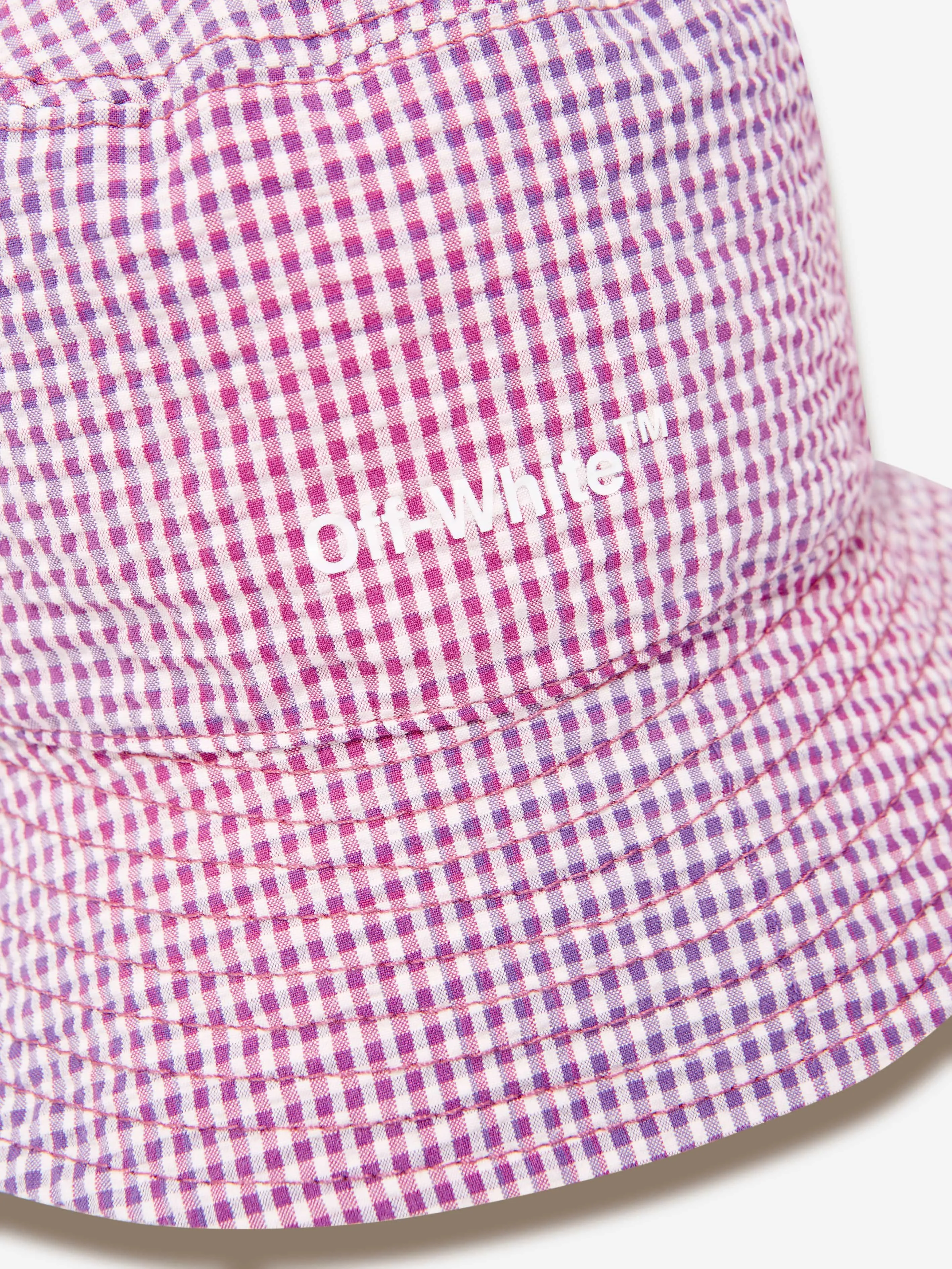 Off-White Girls Helvetica Seer Bucket Hat in Lilac