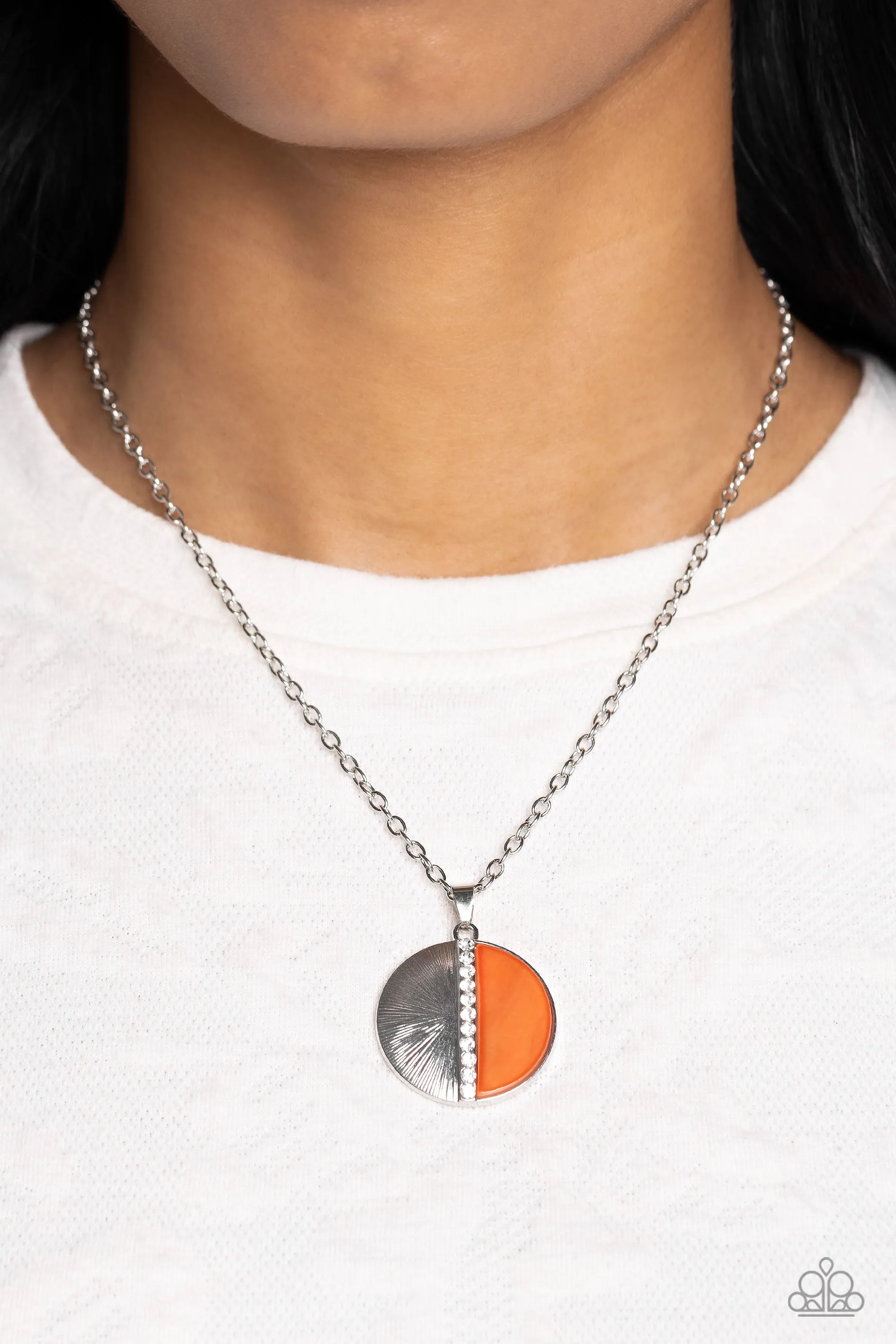 Open Door Jewelry - Captivating Contrast - Orange Necklace - Paparazzi Accessories