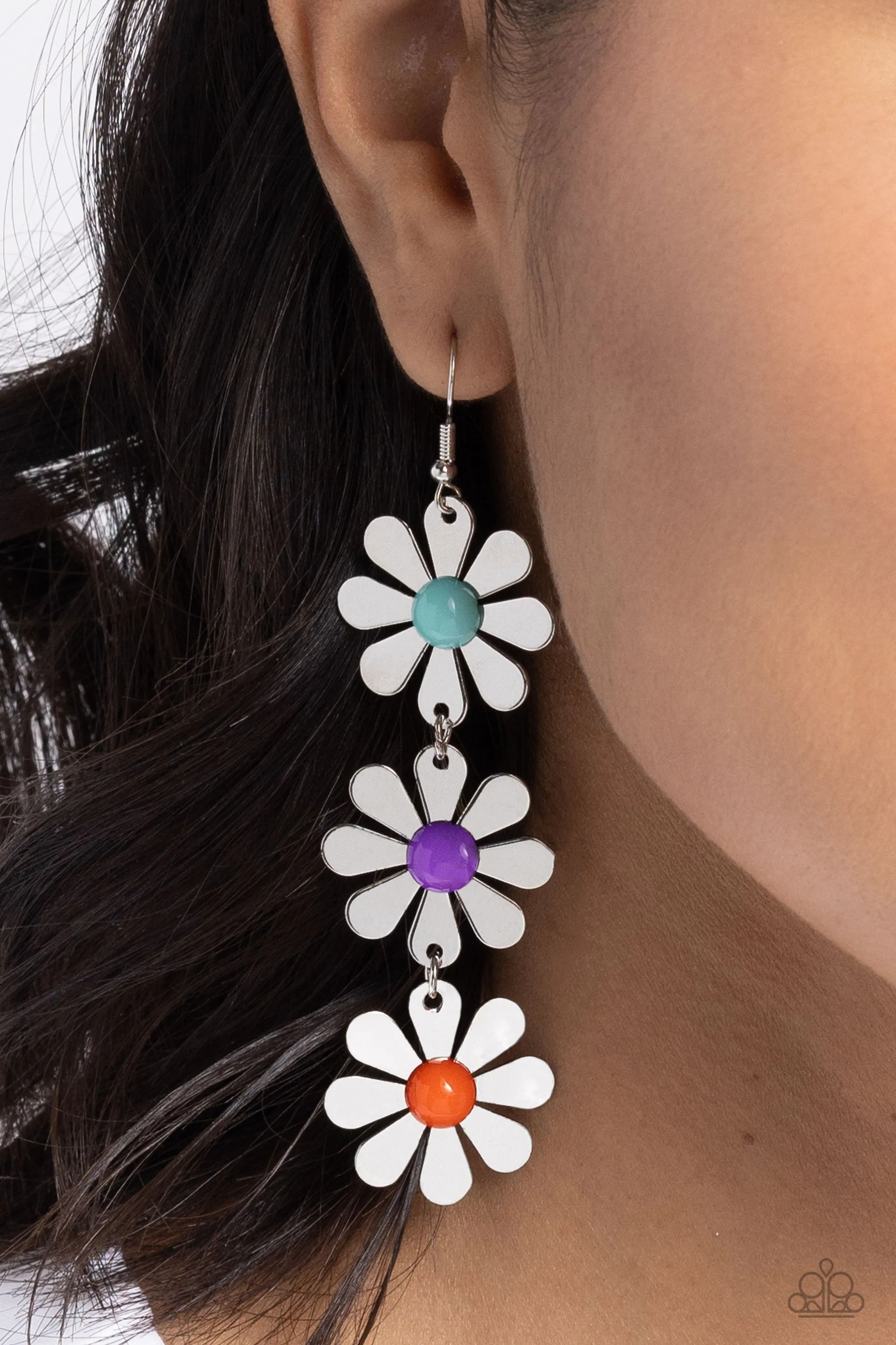 Open Door Jewelry - Daisy Dame - Purple Earrings - Paparazzi Accessories