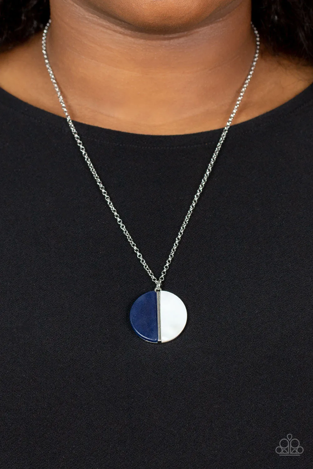 Open Door Jewelry - Elegantly Eclipsed - Blue Necklace - Paparazzi Accessories