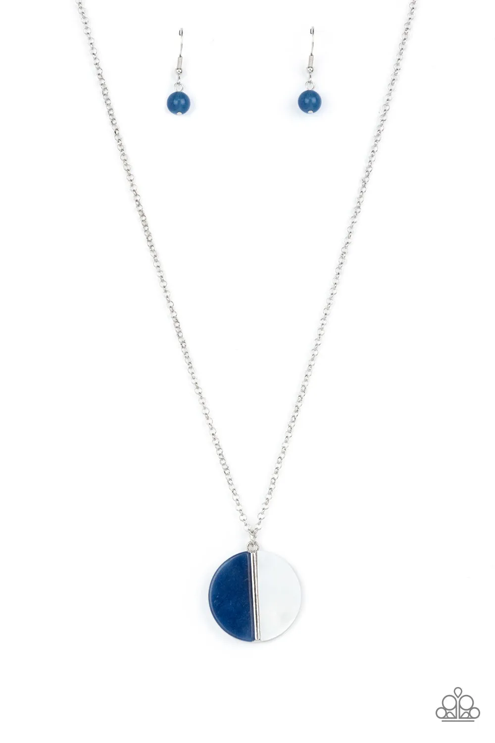 Open Door Jewelry - Elegantly Eclipsed - Blue Necklace - Paparazzi Accessories