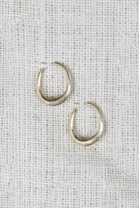 Open Hoop Push Back Earrings