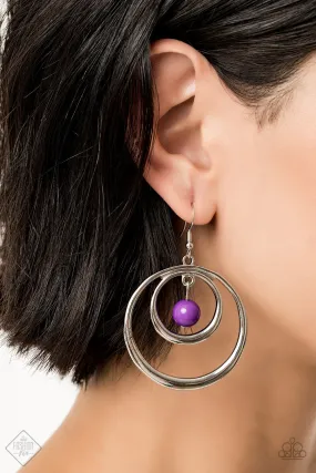 Paparazzi Accessories  - Diva Pop - Purple Fashion Fix Earring July 2019