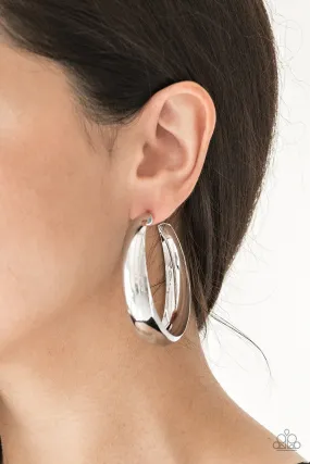 Paparazzi Accessories  - Gypsy Goals #E82 Peg - Silver Earring