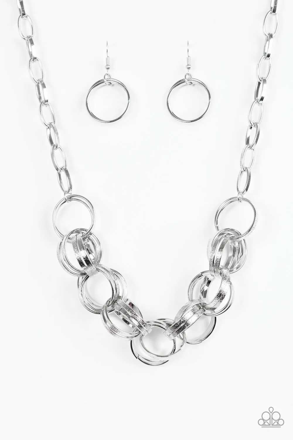 Paparazzi Accessories  - Statement Made #N240 Box 3 - Silver Necklace