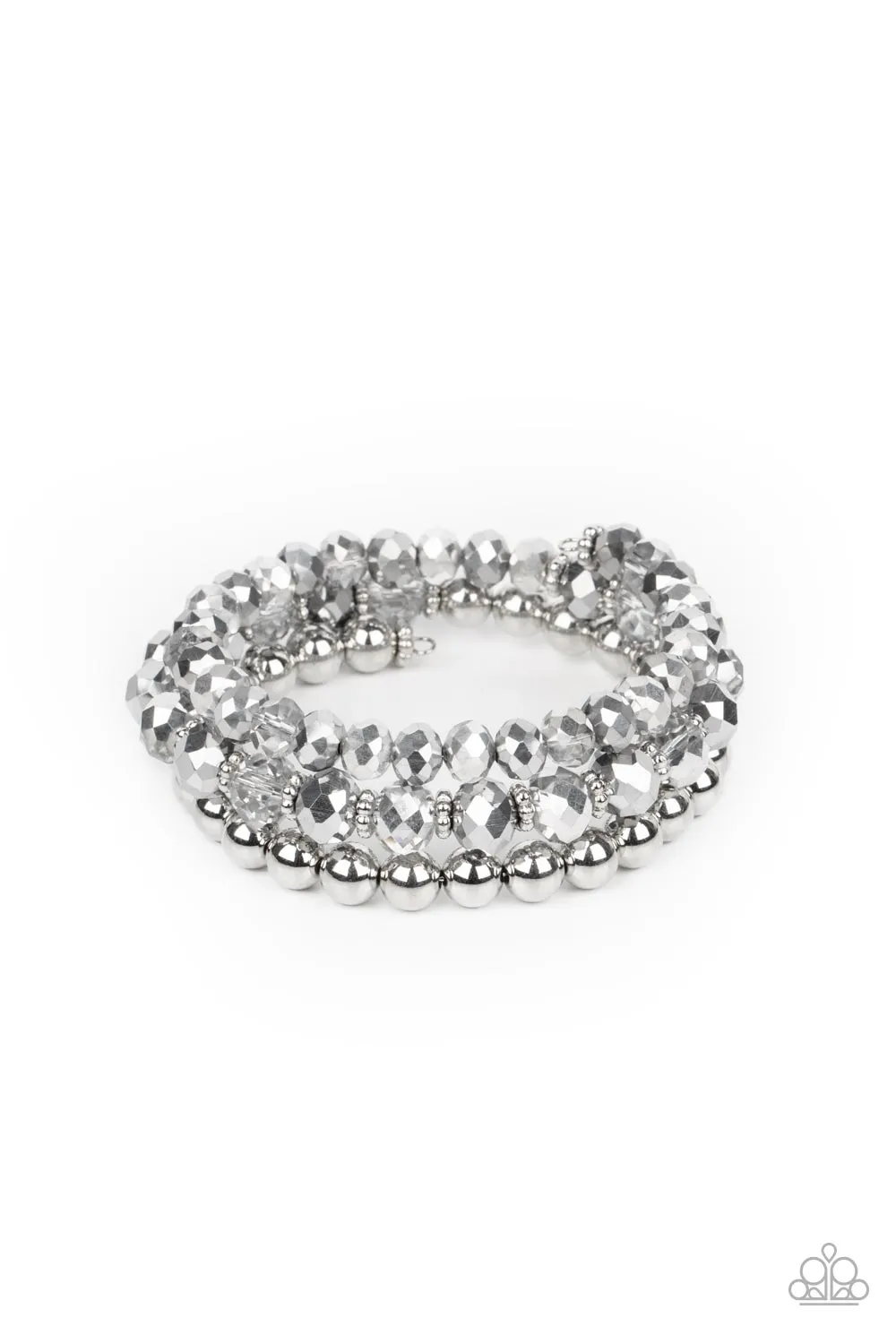 Paparazzi Gimme Gimme Silver Rhinestone Bracelet