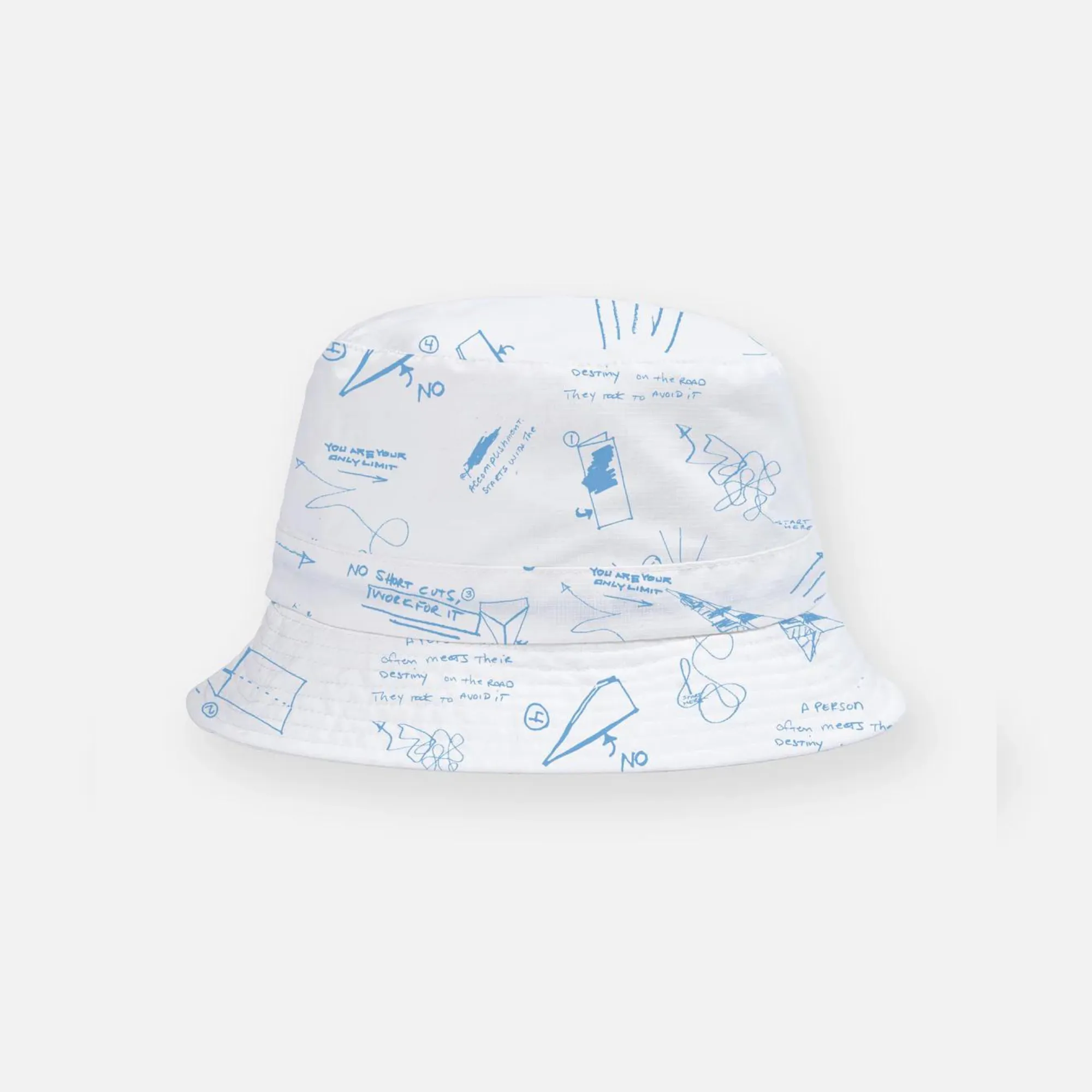 Paper Planes UV Sketch Print Packable Bucket Hat