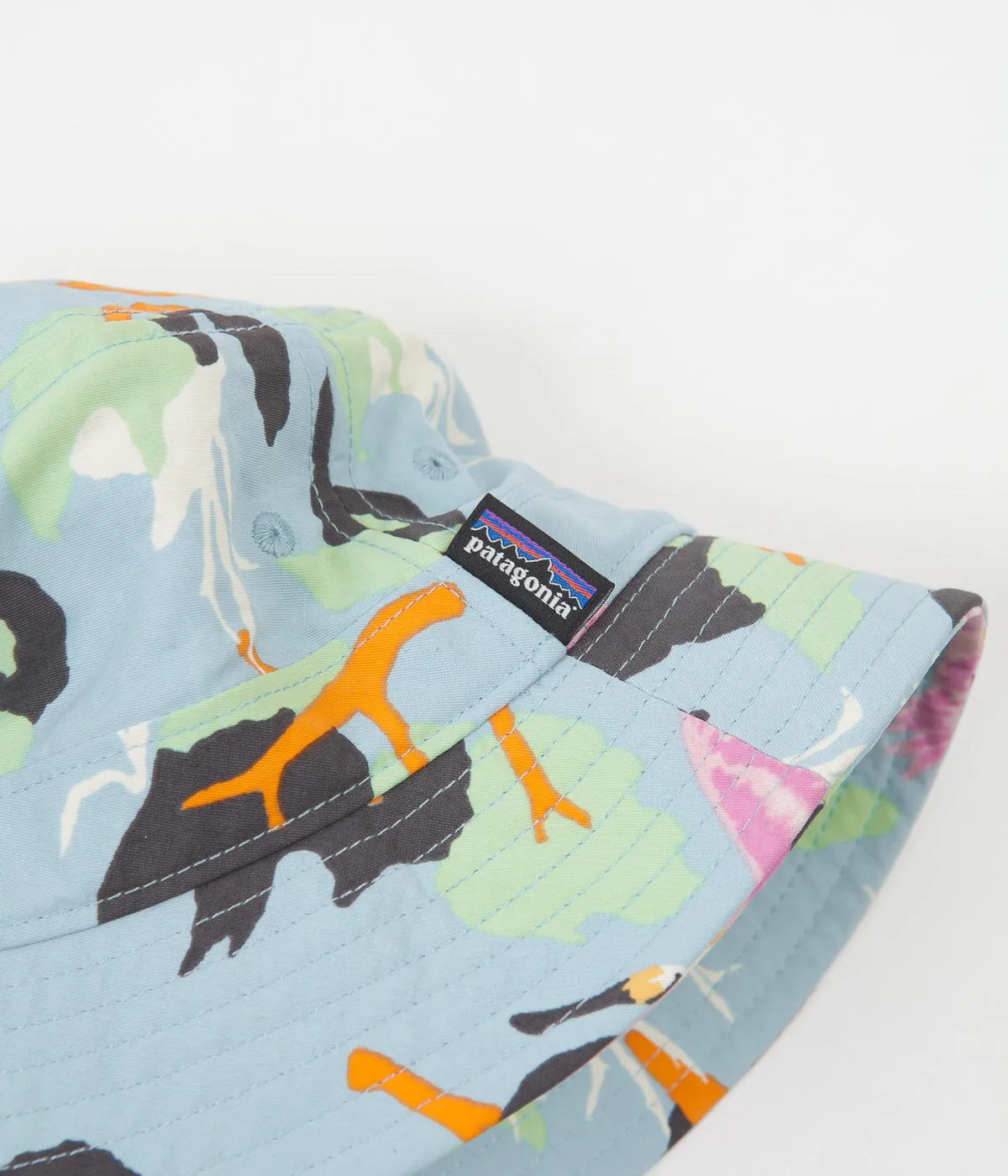 Patagonia Wavefarer Bucket Hat - Spoonbills: Big Sky Blue