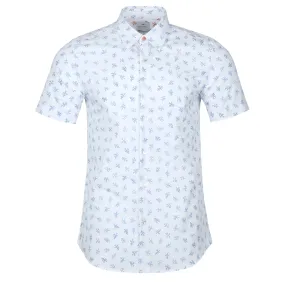 Paul Smith Tailored Fit Coral SS Shirt in White