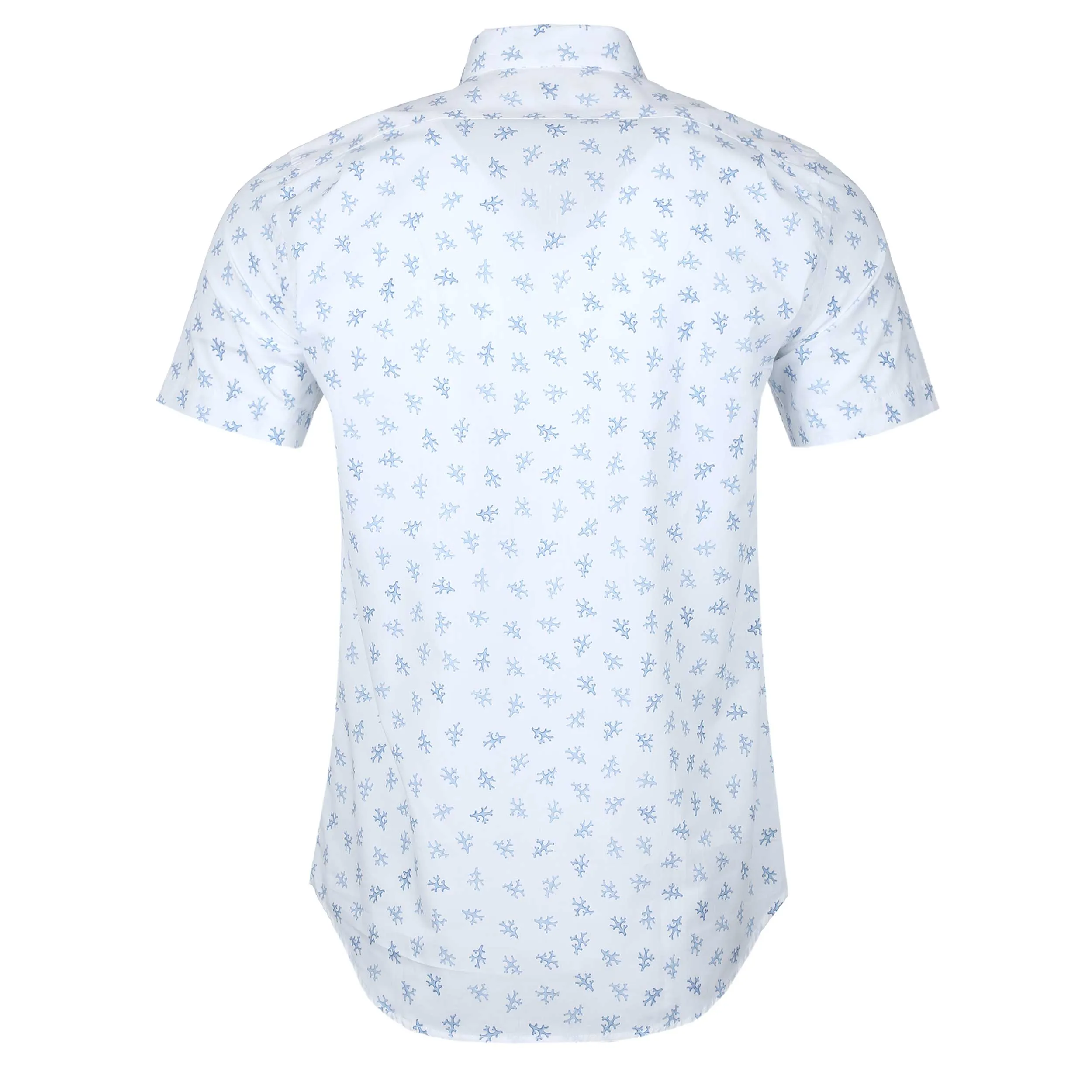 Paul Smith Tailored Fit Coral SS Shirt in White