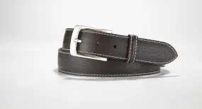 Pebble Grain Leather 1 3/8" - 35mm (Brown)