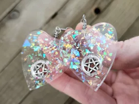 Pentacle planchette earrings