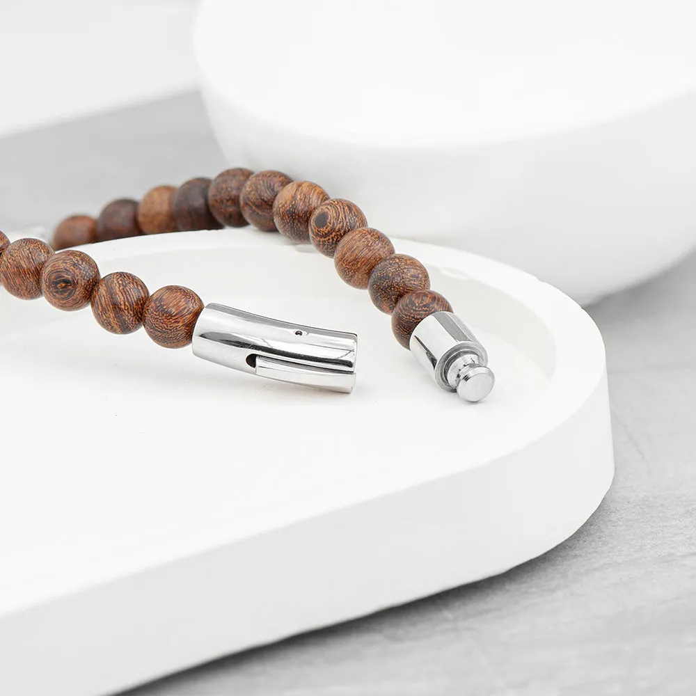 Personalised Mens Wooden Bracelet