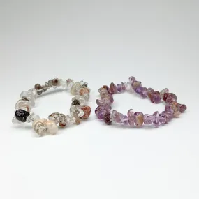 Phantom Quartz Chip Beaded Bracelet