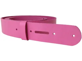 Pink Vegetable Tanned Leather Belt Blank w/ Matching Keeper | 60"-72" Length