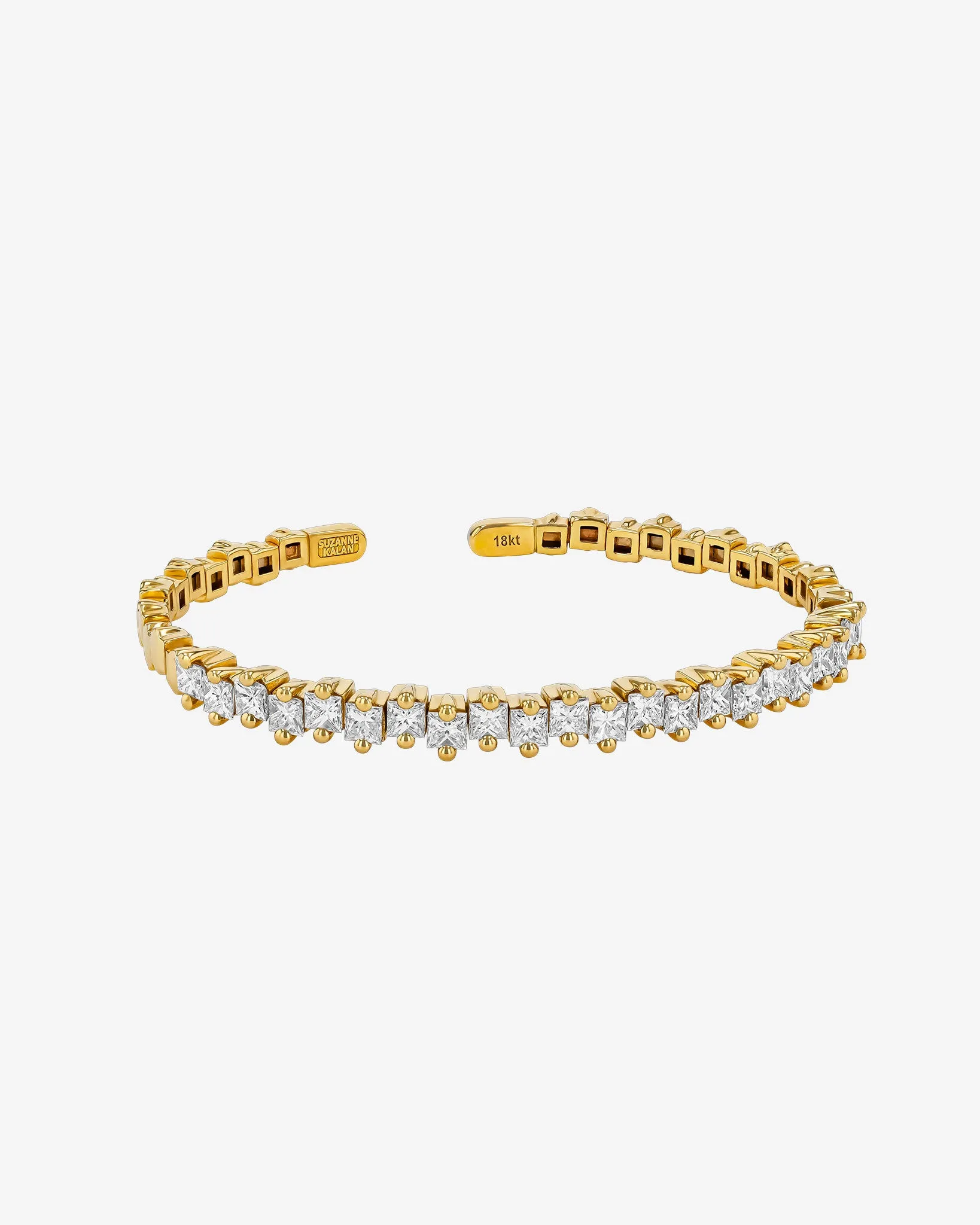 Princess Staggered Diamond Bangle