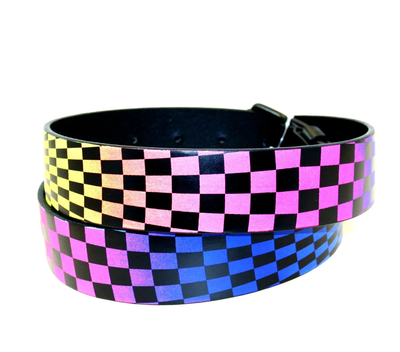 Printed Multicolour Chessboard Belt