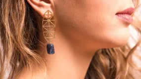 "A Walk on the Bridge" asymmetric earrings by Dina B.