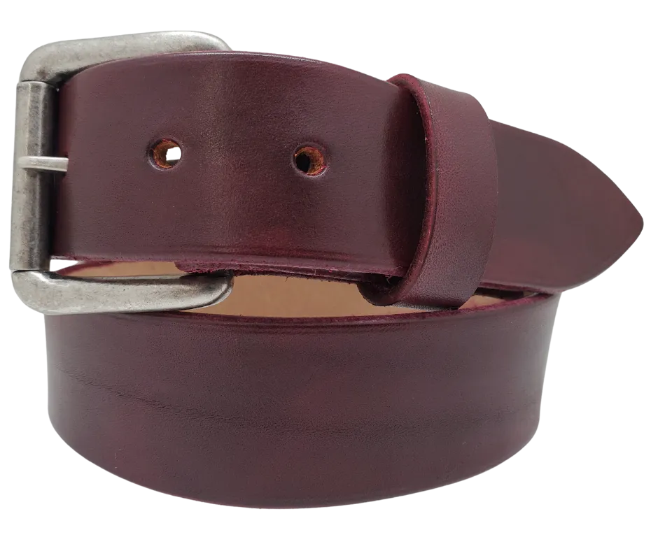 "The Office" Oxblood Casual Leather Belt