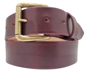 "The Office" Oxblood Casual Leather Belt