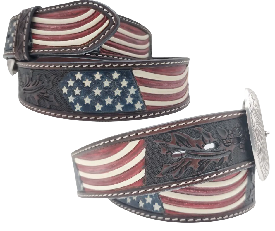 "The Old Glory" Leather Belt