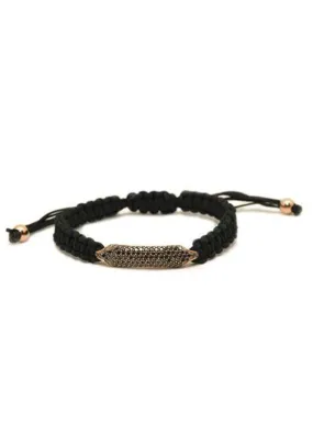 Rahaminov 18KRG Black Diamond Cord Bracelet