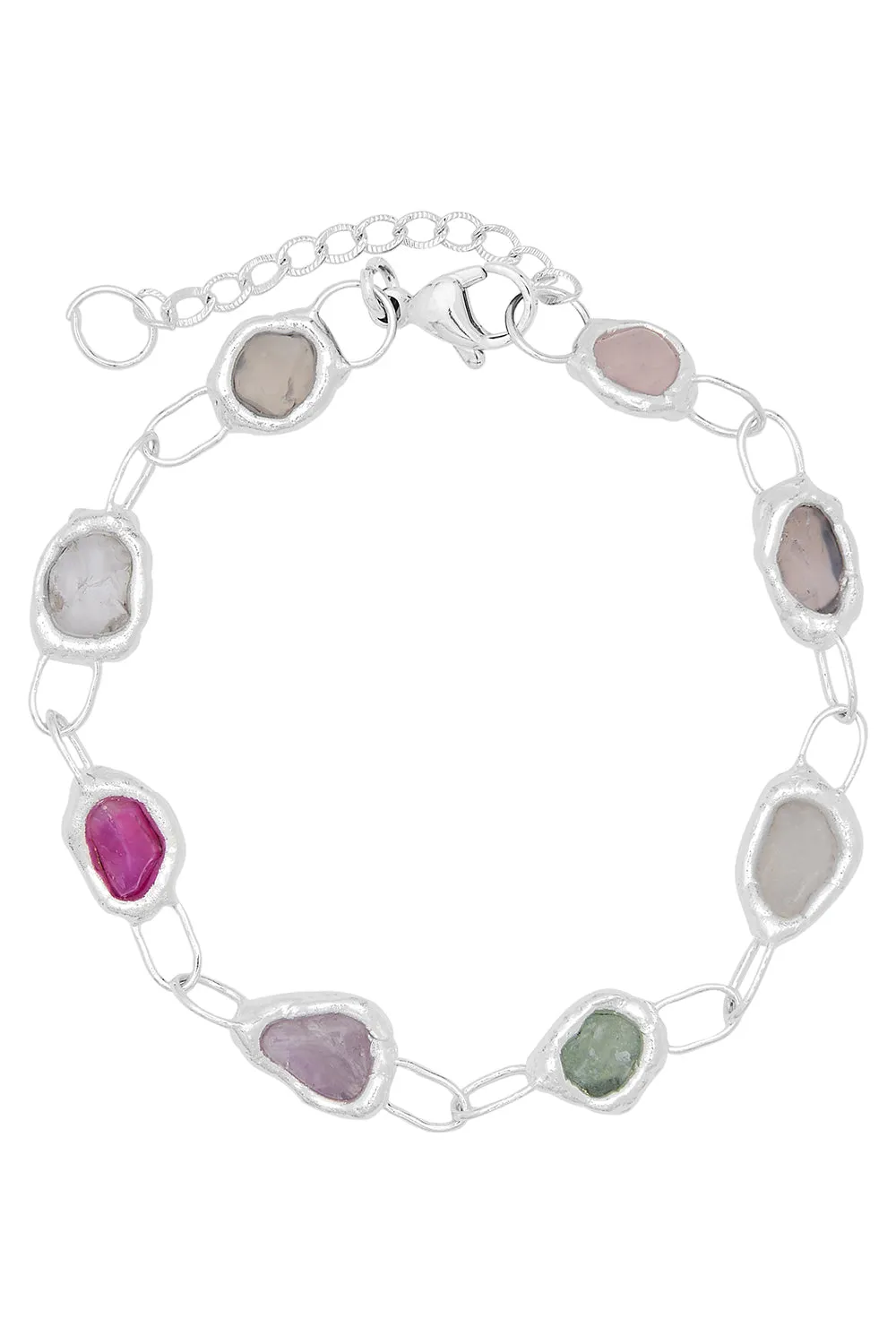 Rainbow Bracelet in Silver