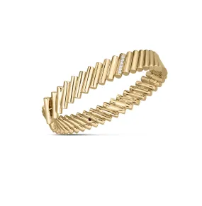 Roberto Coin Domino 18K Yellow Gold Diamond Bangle