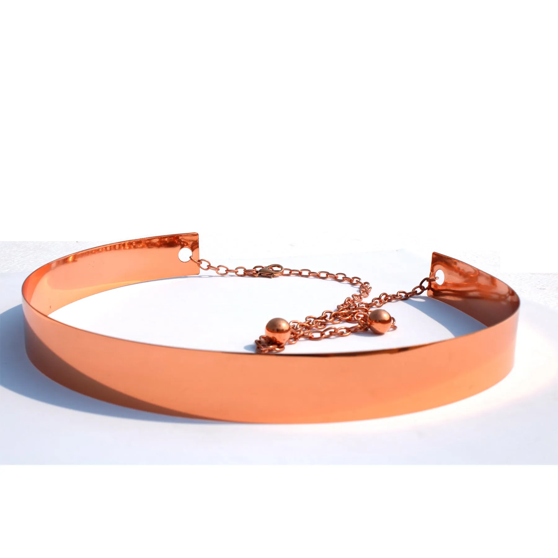 Rose Gold Metallic Belt