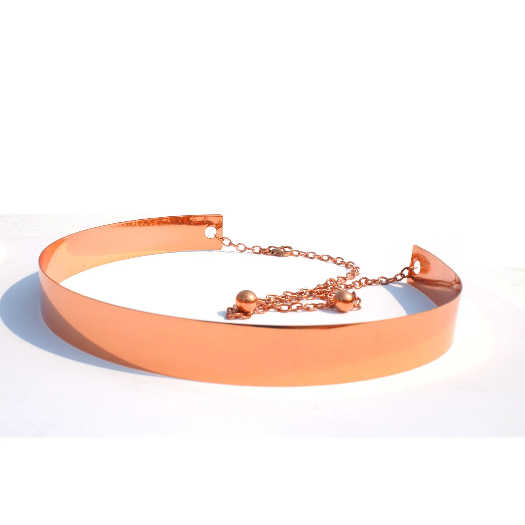 Rose Gold Metallic Belt