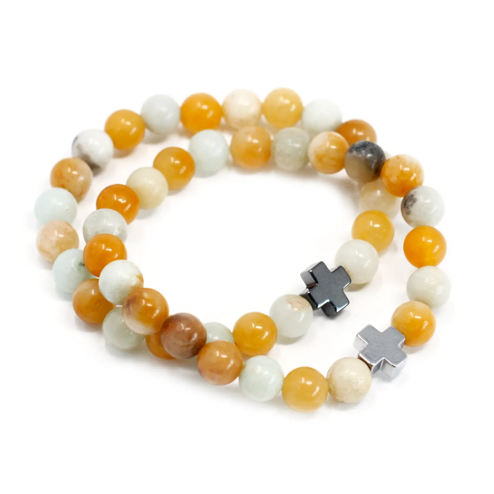 Set of 2 Gemstone Friendship Bracelets