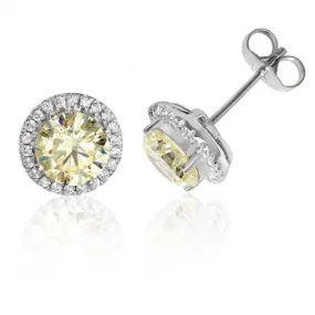 Silver & Co Halo Cubic Zirconia Stud Earrings SEG0009YZ