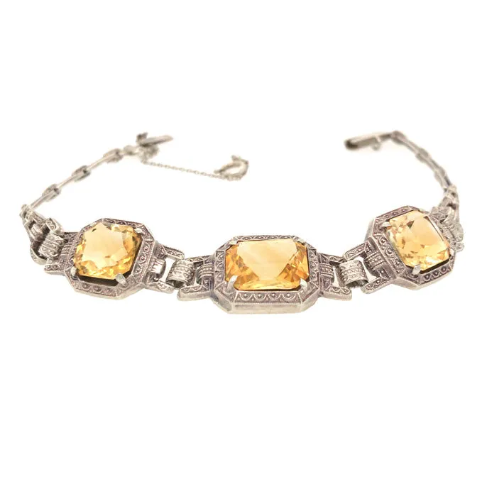 Silver Citrine Bracelet