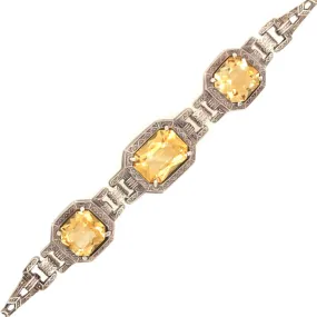 Silver Citrine Bracelet