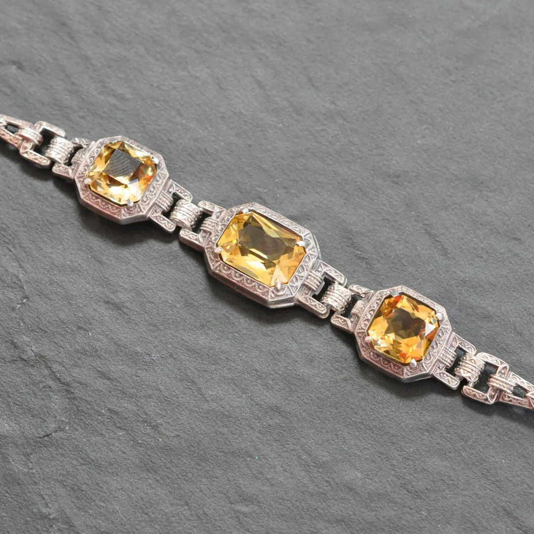 Silver Citrine Bracelet