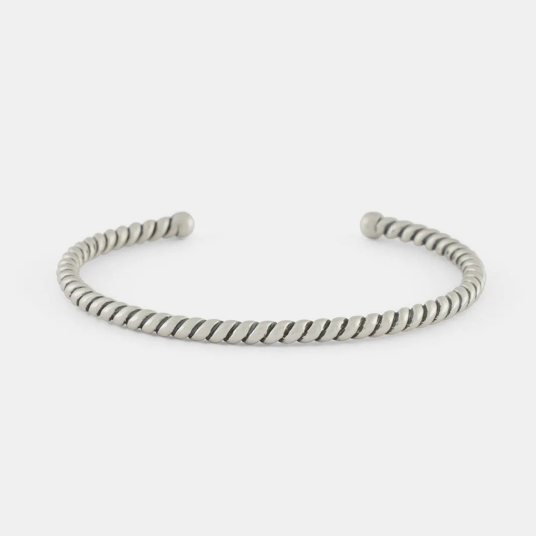 Silver Twist Bangle