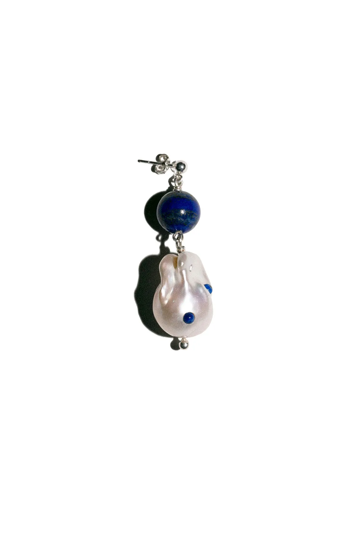 Single Lapis Globe Earing