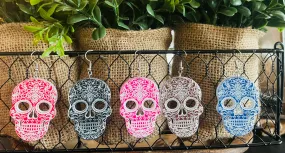 Skeleton Face Earrings