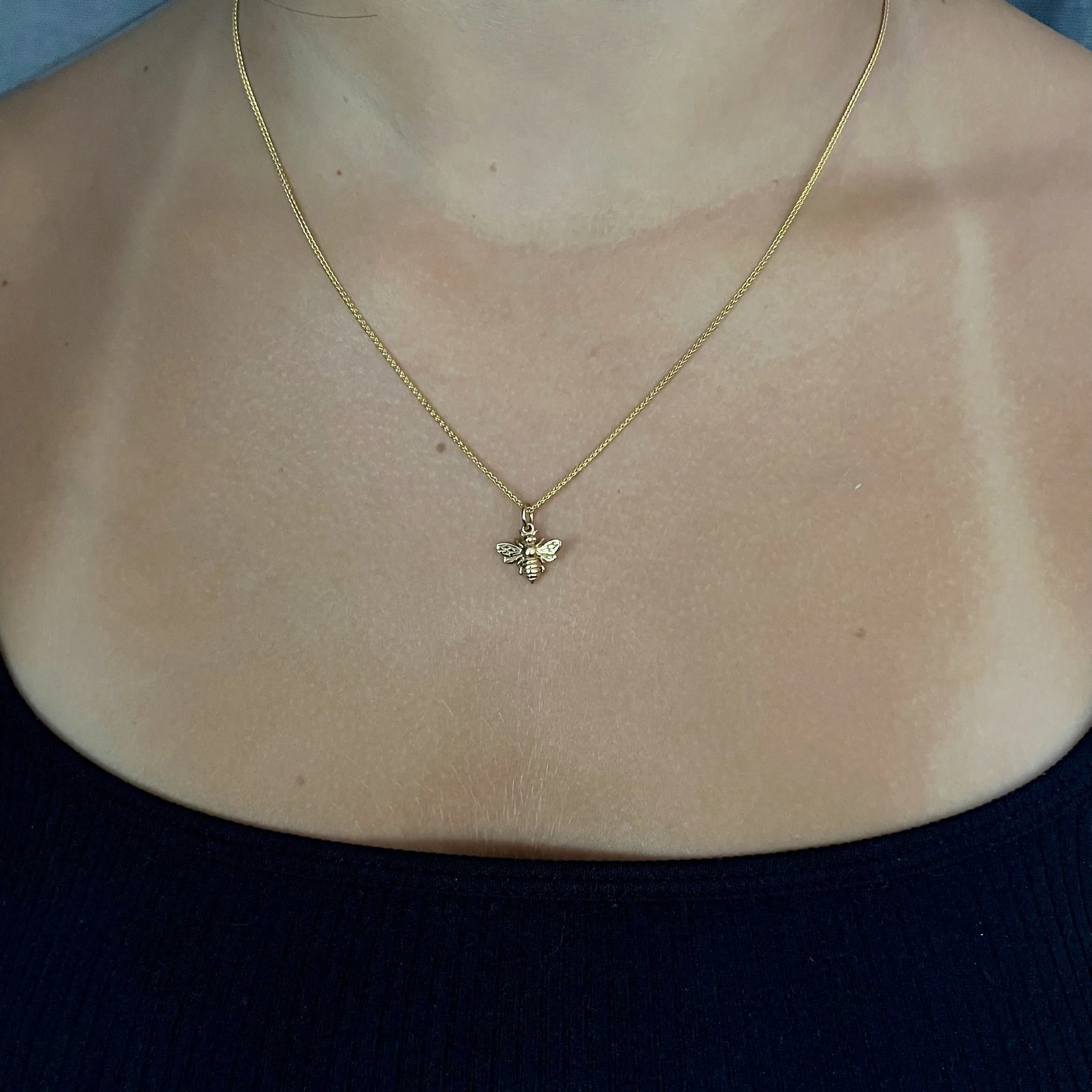 Small Gold Bee Necklace