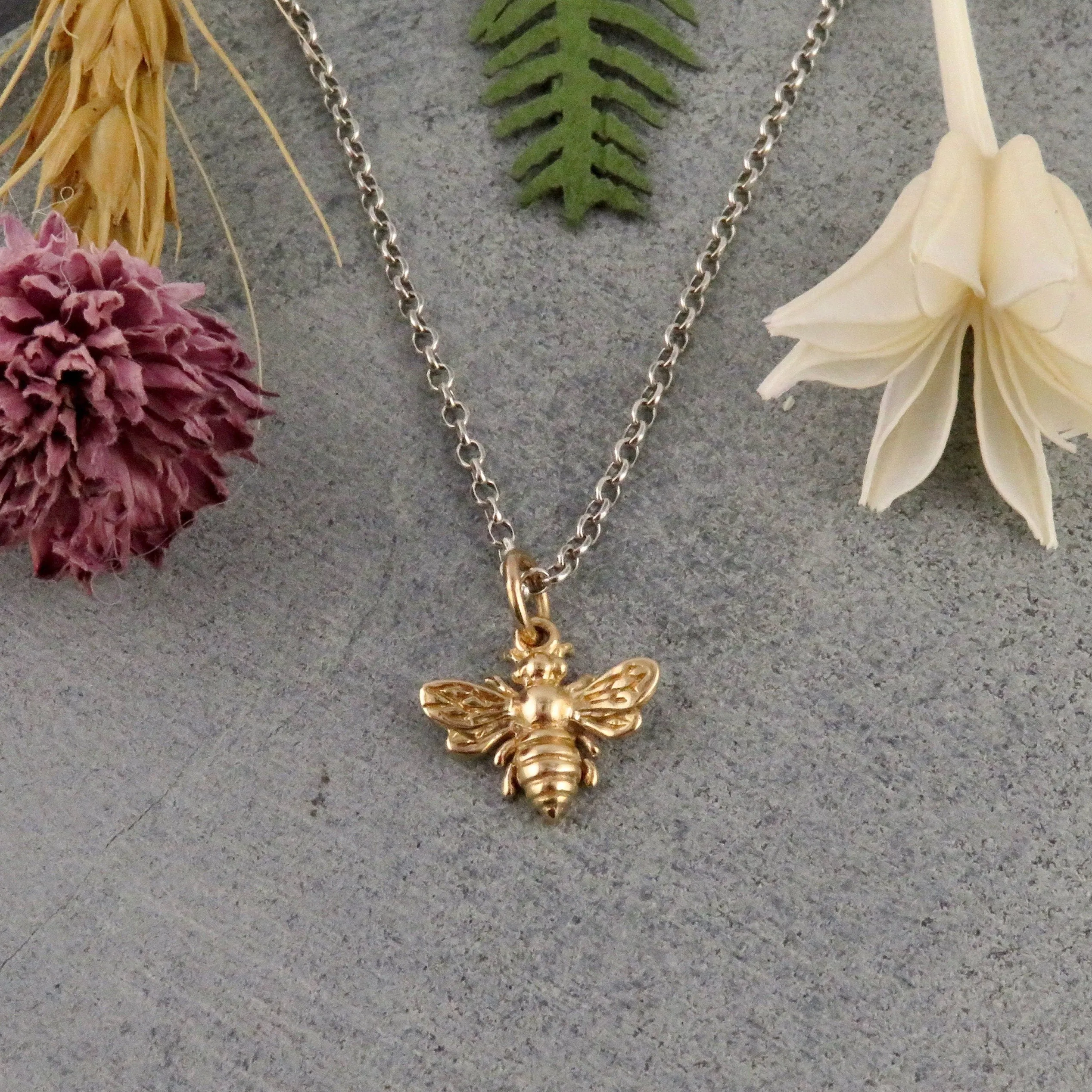 Small Gold Bee Necklace