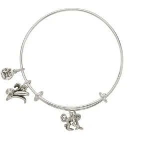 Spider Monkey Charm Bangle Bracelet